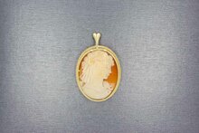 Vintage Cameo Damen Anh&auml;nger 585 Gold