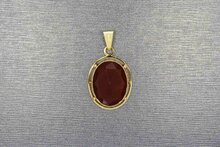 Karneol Damen Anh&auml;nger 14 Karat Gold
