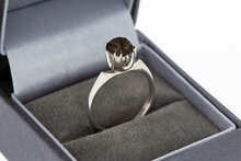 Wei&szlig;gold Quarz Ring 18 Karat - 17,2 mm