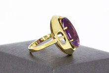 585 Gold Damenring mit Amethyst - 17,9 mm