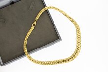 750 Panzer Damen Goldkette - 45,5 cm