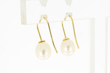 14 Karat  Gold Perlen Ohrh&auml;nger Damen - 1,9 cm