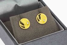 750 Damen Ohrstecker mit Diamant - 0,9 cm