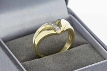 Diamant Damen Ring 14 Karat Gold - 18,1 mm