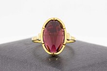 14 Karat Granat Ring Damen - 17,4 mm