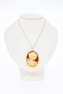 14 Karat Gold Cameo Anh&auml;nger Damen