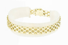 14 Karat breites Damen Armband - 19 cm