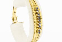 Edelstein Armband 14 Karat Gold - 19 cm