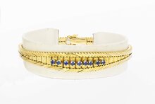 Edelstein Armband 14 Karat Gold - 19 cm