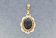 14 Karat Gold Granat Anh&auml;nger Damen