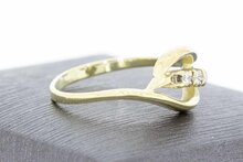 14 Karat Damenring mit Diamant - 17,5 mm