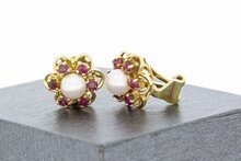 Edelstein Ohrclips Damen 585 Gold - 1,2 cm