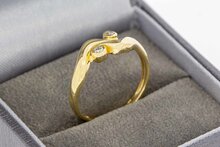 585 Gold Ring mit Diamant - 17,5 mm