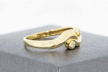 585 Gold Ring mit Diamant - 17,5 mm