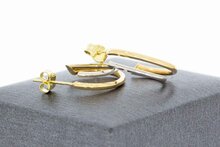 14 Karat bicolor Gold Damen Ohrringe - 1,8 cm