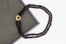 Granaten Damenkette mit  585 Goldverschlu&szlig; - 36,5