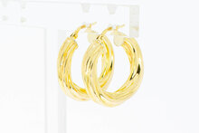 Gedrehte Gold Kreolen 14 Karat - 2,4 cm