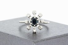 18 Karat Gold Saphir Damenring - 17,1 mm