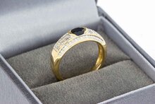 Edelstein Damenring 18 Karat Gold - 16,4 mm