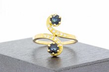 750 Gold Edelstein Ring Damen - 18,2 mm