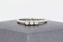 14 Karat Goldene Diamant Ring - 17,2 mm