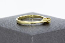 14 Karat Gold Solit&auml;r Diamantring - 17.2 mm