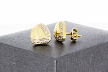 14 Karat Bicolor Damen Gold Ohrstecker