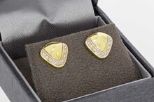 14 Karat Bicolor Damen Gold Ohrstecker