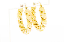 Gewickelter Gold Creolen Damen 18 Karat - 2,7 cm