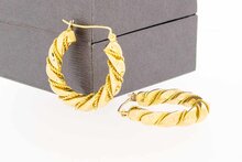 Gewickelter Gold Creolen Damen 18 Karat - 2,7 cm