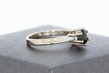 Damen Saphir Ring 14 Karat Wei&szlig;gold - 15,7 mm