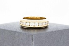 585 Goldring mit Diamant - 17,2 mm