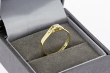 Diamant Pinky Damen Goldring 585 Gold - 16 mm