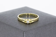 Diamant Pinky Damen Goldring 585 Gold - 16 mm
