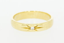 14 Karat Gold Damenring mit Diamant - 17,7 mm