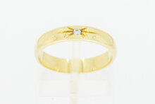 14 Karat Gold Damenring mit Diamant - 17,7 mm