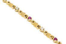 18 Karat Gold Edelstein Armband - 18 cm