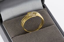 18 Karat Ring mit Diamant - 17,3 mm