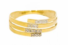 18 Karat Ring mit Diamant - 17,3 mm