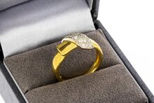 18 Karat Damen Goldring mit Diamant - 16,3 mm