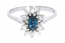 18 Karat Edelstein Damenring - 16,5 mm