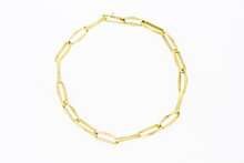 Paperclip Goldarmband 14 Karat Gold - 20,7 cm