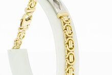 Flaches K&ouml;nigsarmband 14 Karat Gold - 21,4 cm