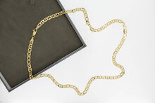 14 Karat Gold bicolor Ankerkette - 65,1 cm