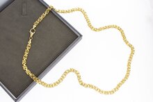 14 Karat Gold flache K&ouml;nigskette - 64,5 cm