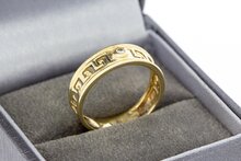 14 karaat ring met diamant - 17,8 mm