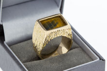 585 Goldring mit Tigerauge - 18,4 mm