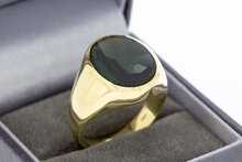 Saphir M&auml;nner Ring 14 Karat Gold - 20,1 mm