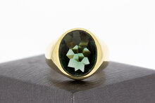 Saphir M&auml;nner Ring 14 Karat Gold - 20,1 mm