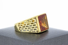 M&auml;nner Saphirring 14 Karat Gold - 20,9 mm